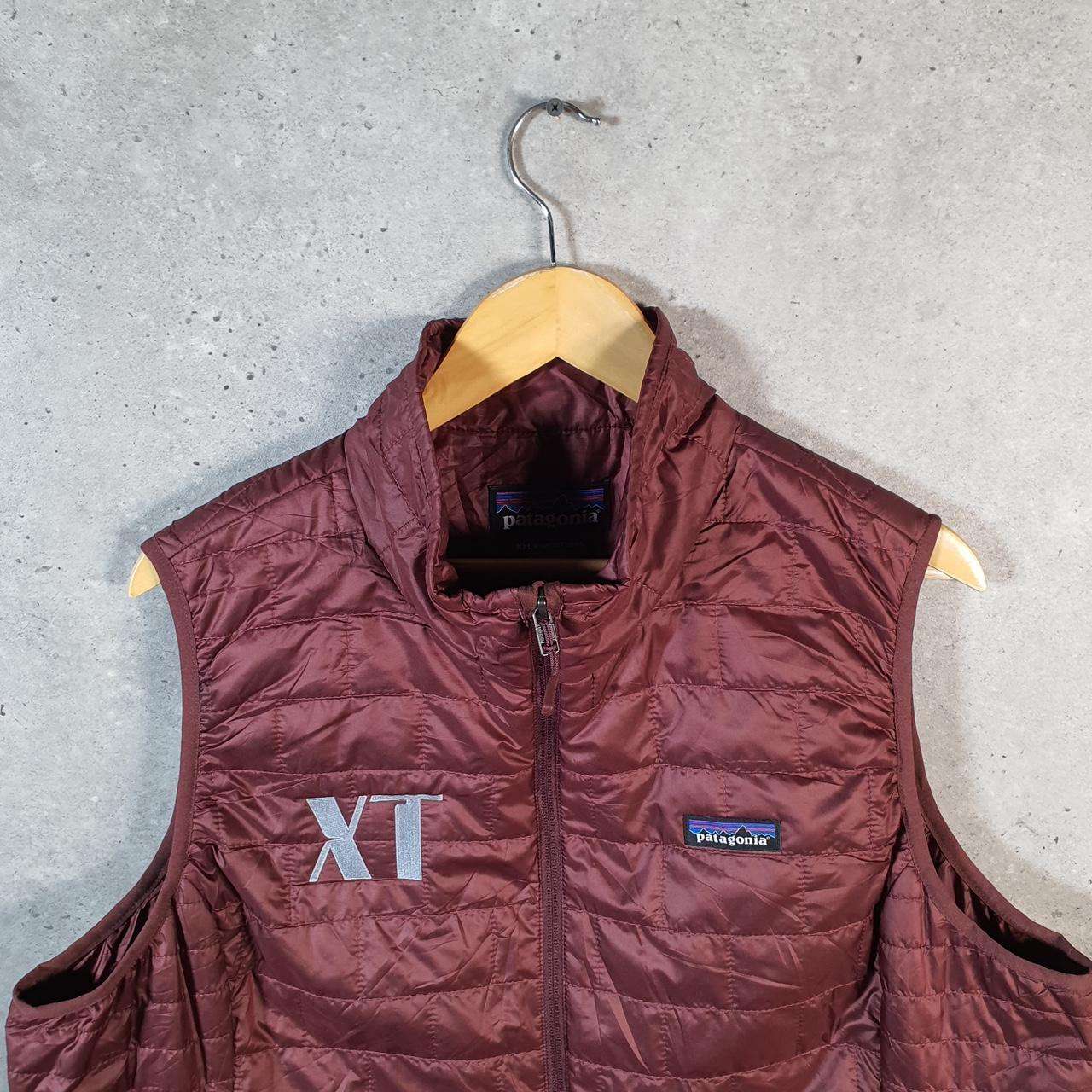 Vintage Patagonia Nano Puffer Gilet Vest Jacket Womens 2XL Burgundy Red Full Zip Lightweight Big Fish Vintage