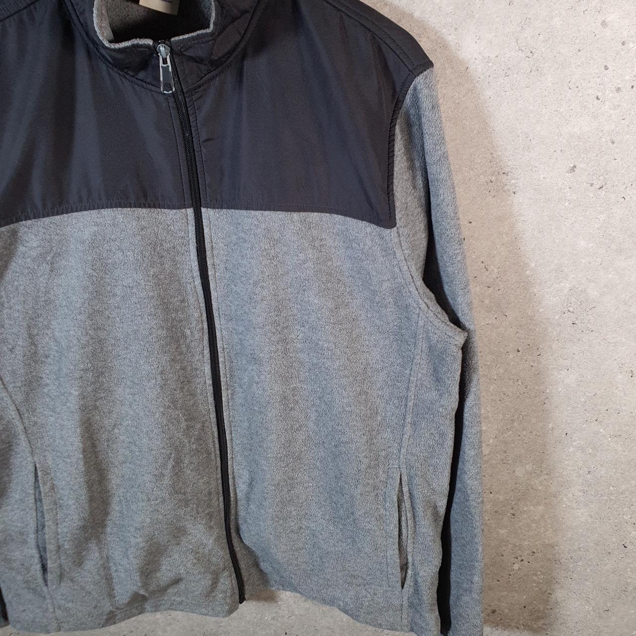 Vintage Starter Full Zip Fleece Sweatshirt Mens Large Grey Logo Winter