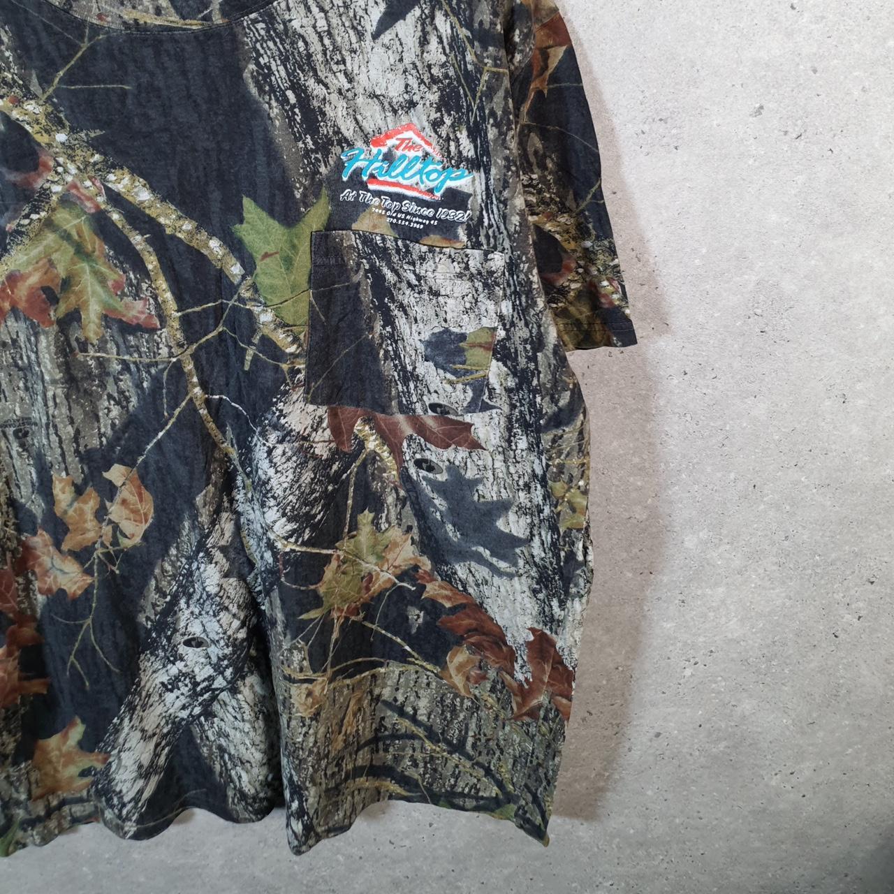 Vintage Russell Outdoors RealTree Camoflauge T Shirt Men’s XL Green Camo Short Sleeve