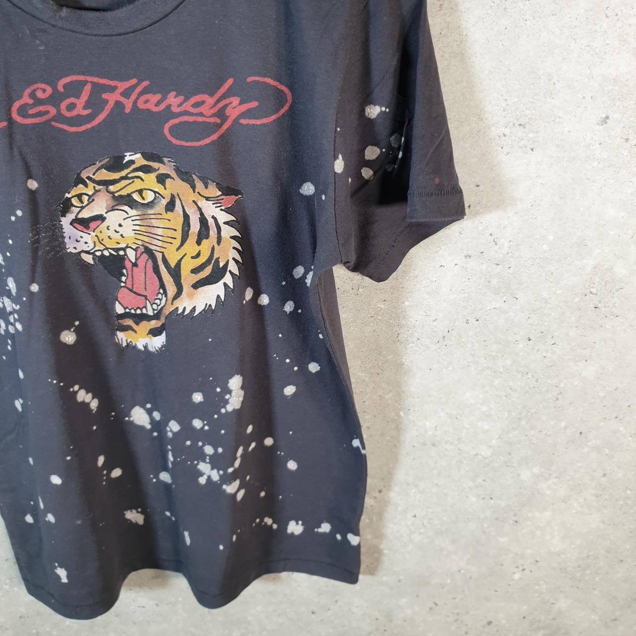 Vintage Ed Hardy T Shirt Men’s Medium Black Christian Audigier Love Heart Graphic Skull Y2K
