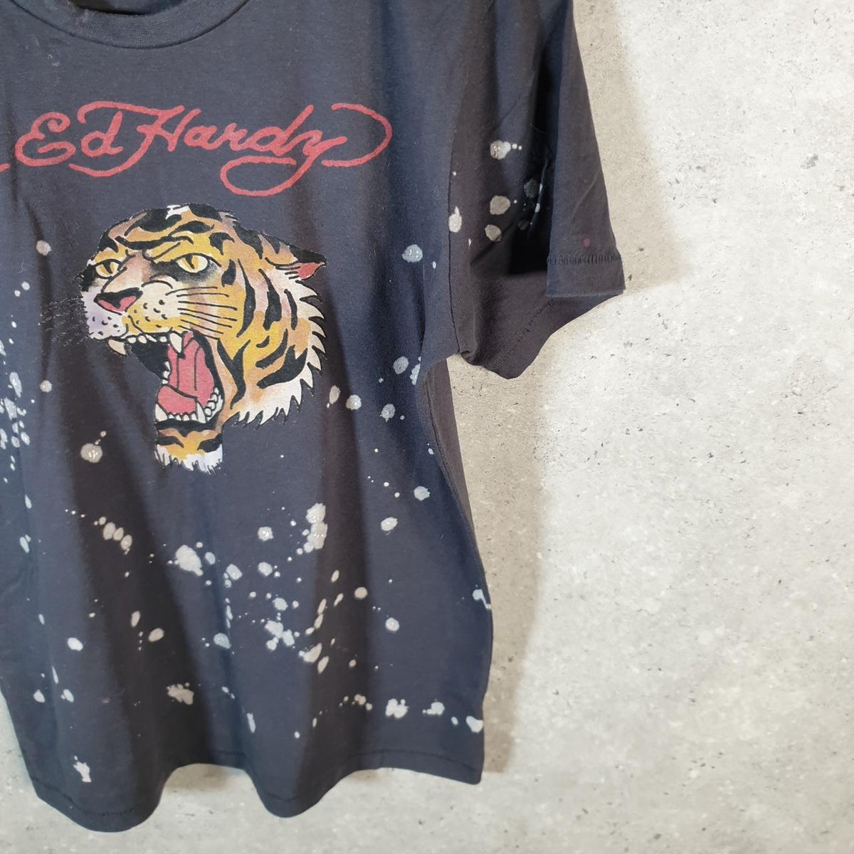 Vintage Ed Hardy T Shirt Men’s Medium Black Christian Audigier Love Heart Graphic Skull Y2K