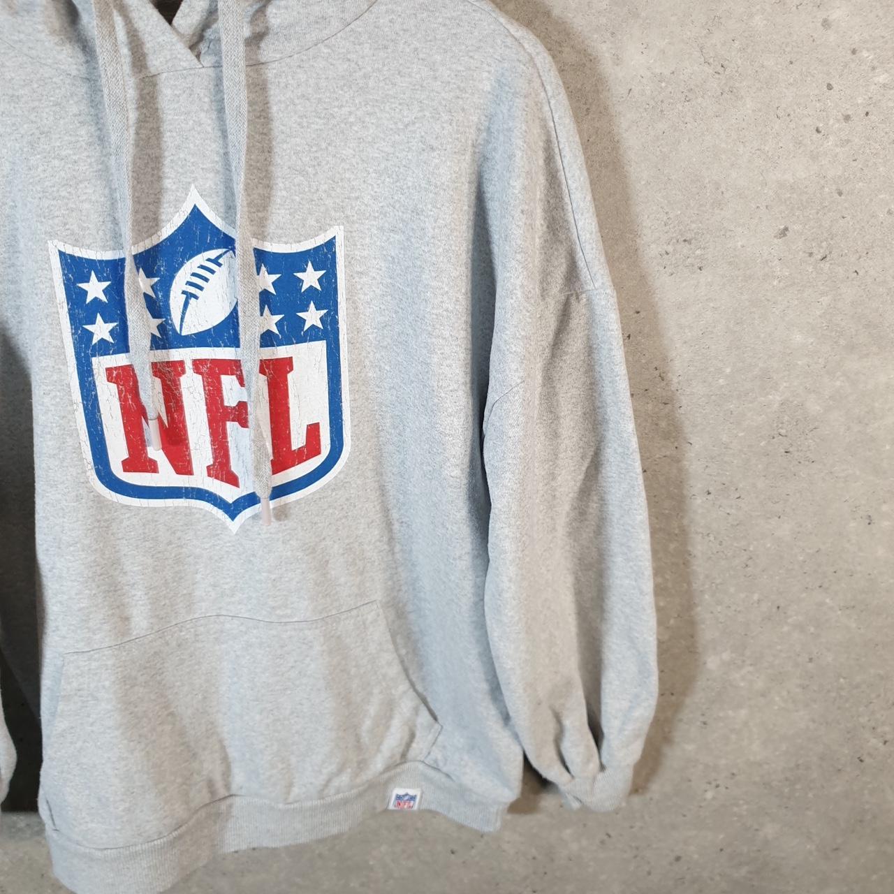 Vintage NFL Spellout Hoodie Mens Small Grey Pullover USA Pro Sport