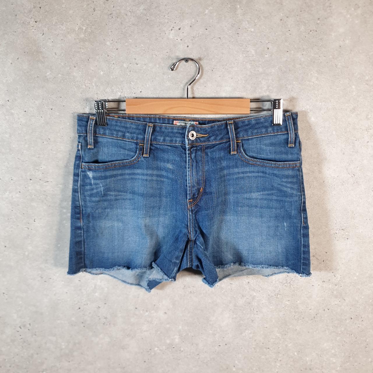 Vintage Levi’s Baggy Shorts Jorts Cargo Womens W32 Blue relaxed Denim