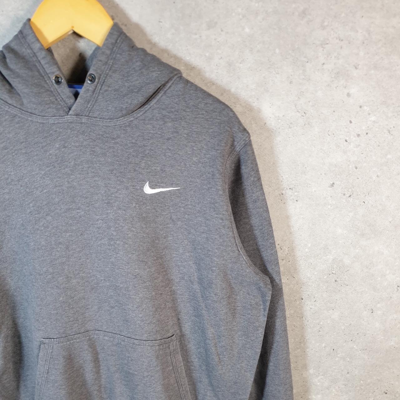 Vintage Nike Club Embroidered Hoodie Men’s Medium Grey Swoosh Y2K Pullover