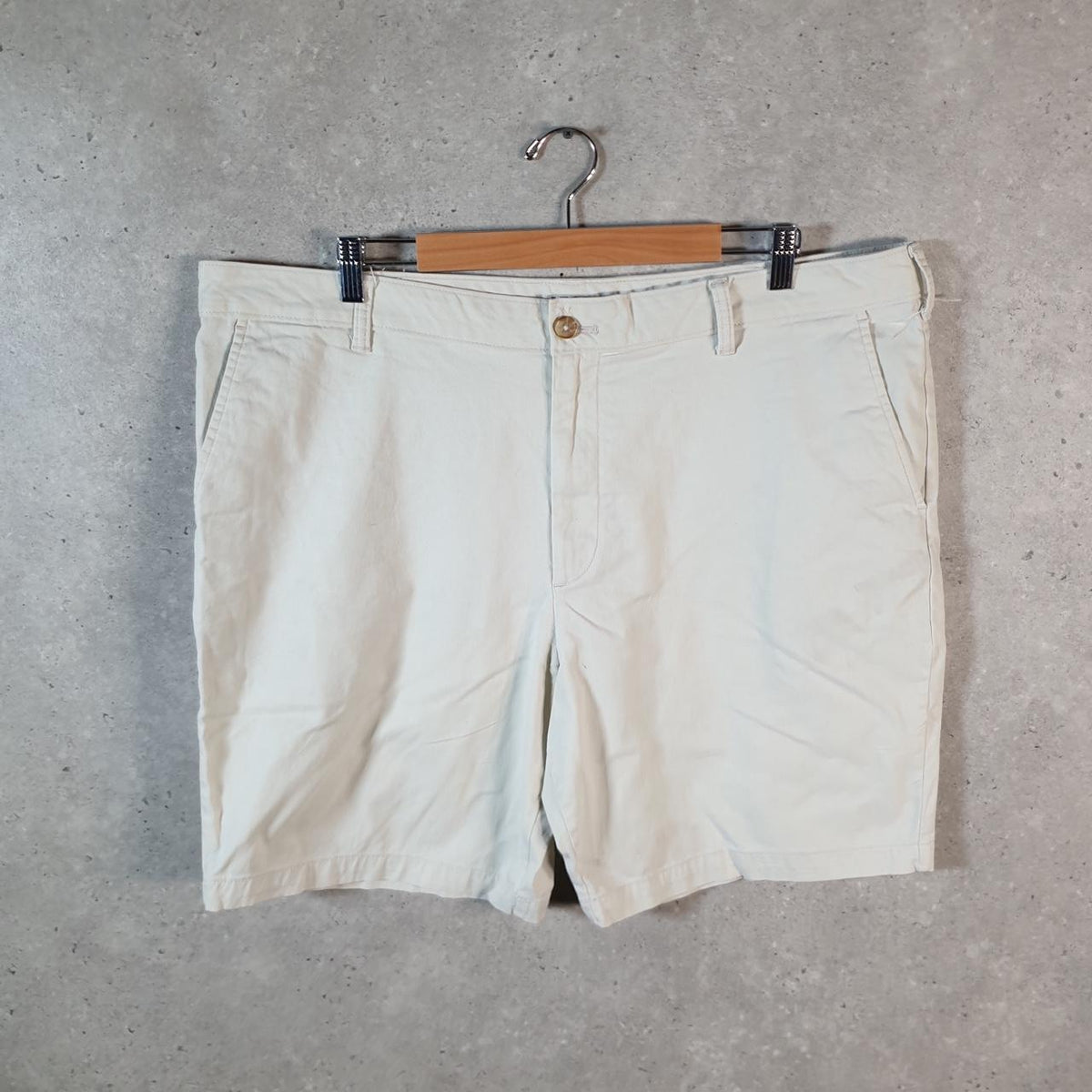 Vintage Izod Golf Chino Shorts Jorts Cargo Men’s W42 Beige Baggy Cotton