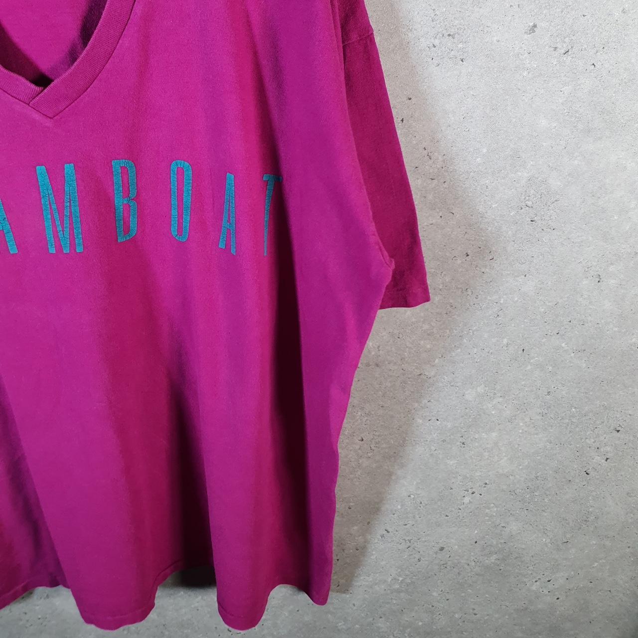 Vintage Steamboat Spirit Activewear T Shirt Men’s XL Pink Casual Logo Athletic