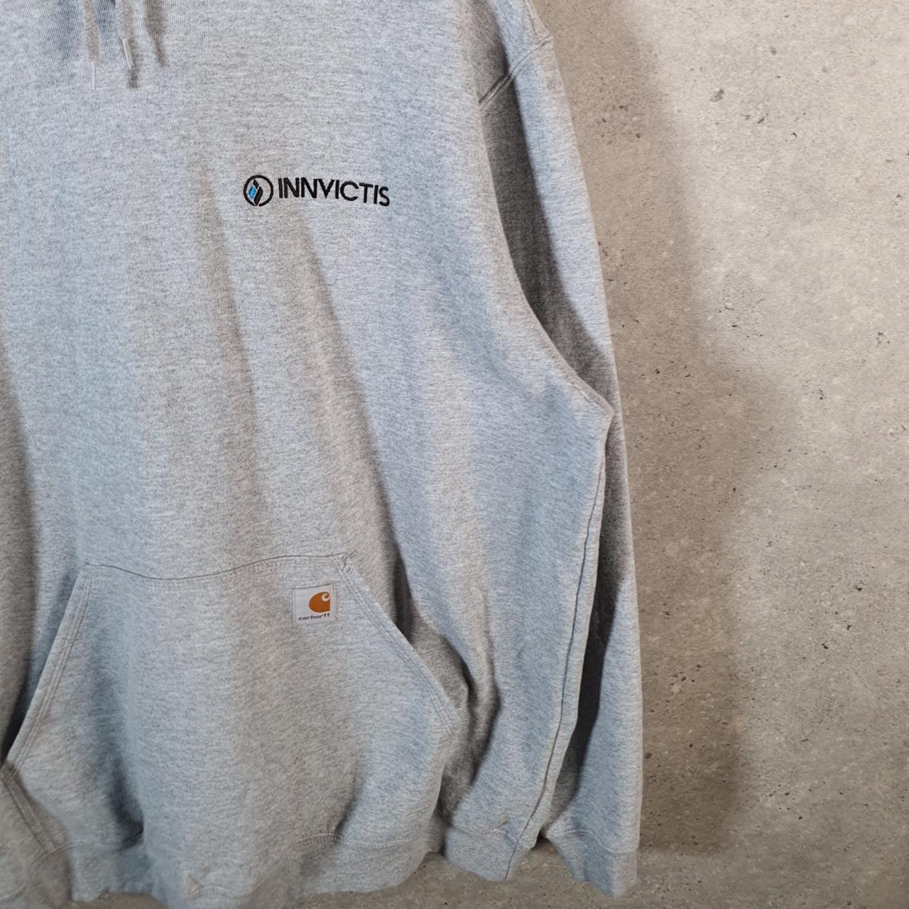 Vintage Carhartt Hoodie Men’s XL Grey Pullover Blank USA Loose Fit