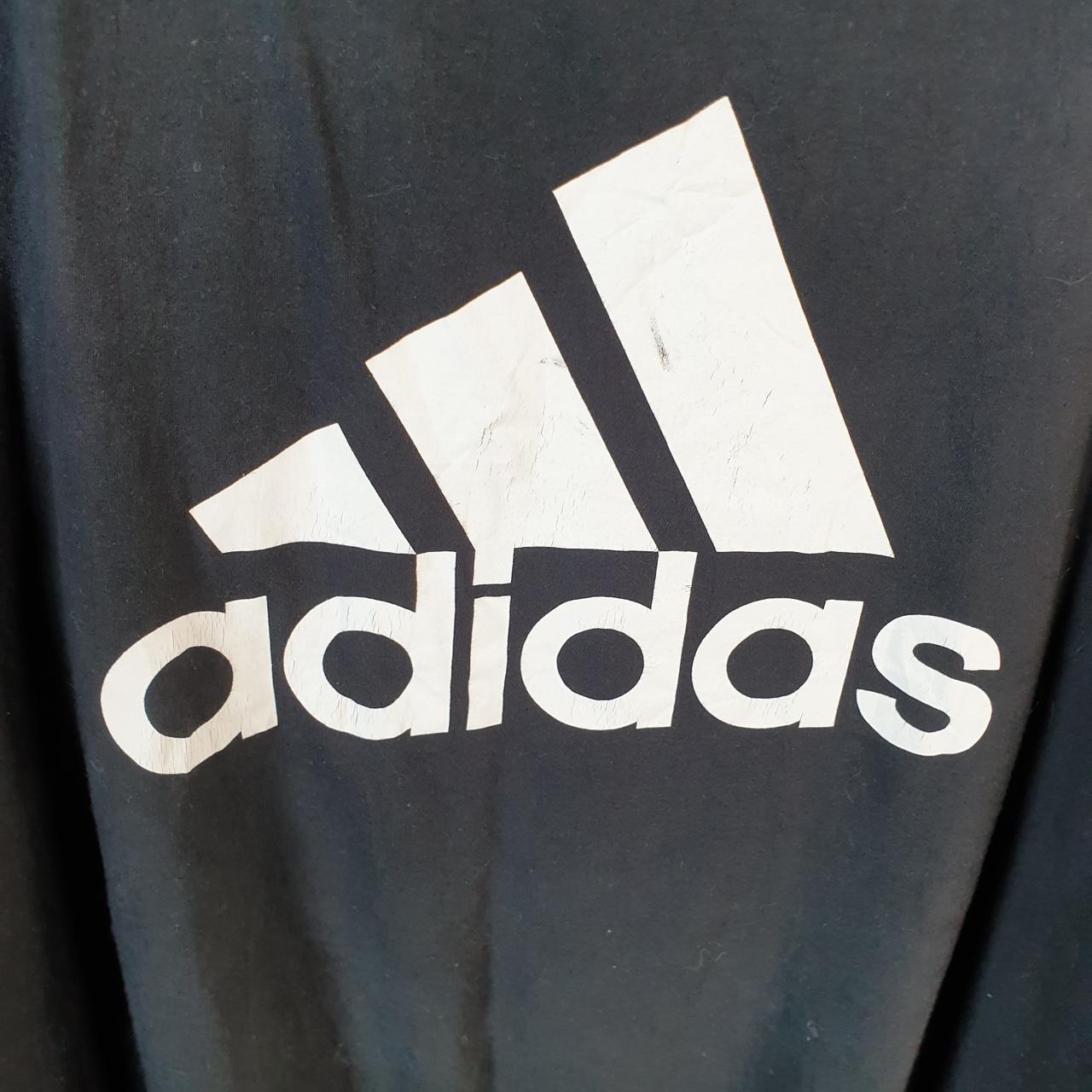 Vintage Adidas Go To Tee T Shirt Men’s 2XL Black Three Stripes Logo Athletic