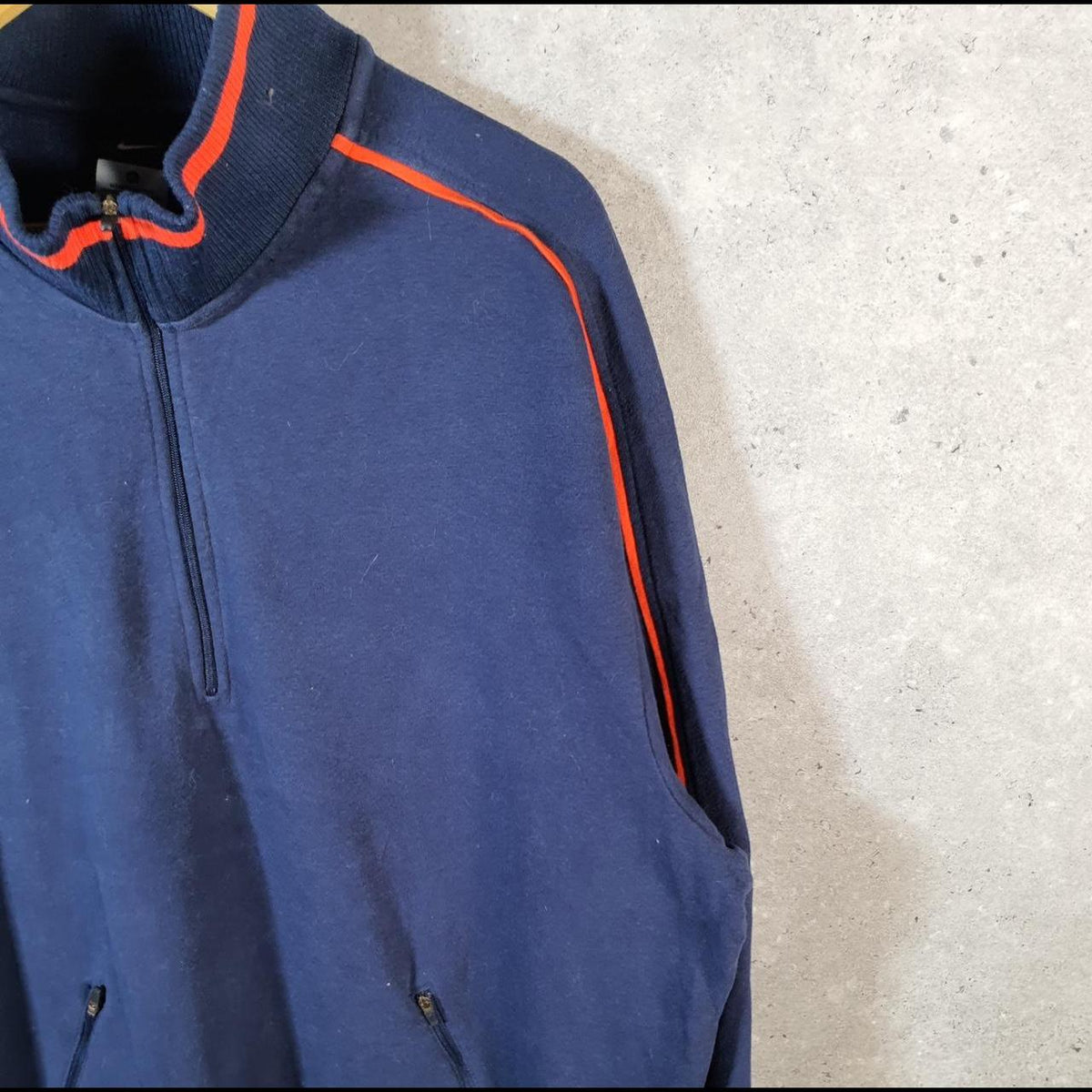 Vintage Nike 1/4 Zip Sweatshirt Men’s XL Navy Blue Swoosh Y2K Pullover Logo