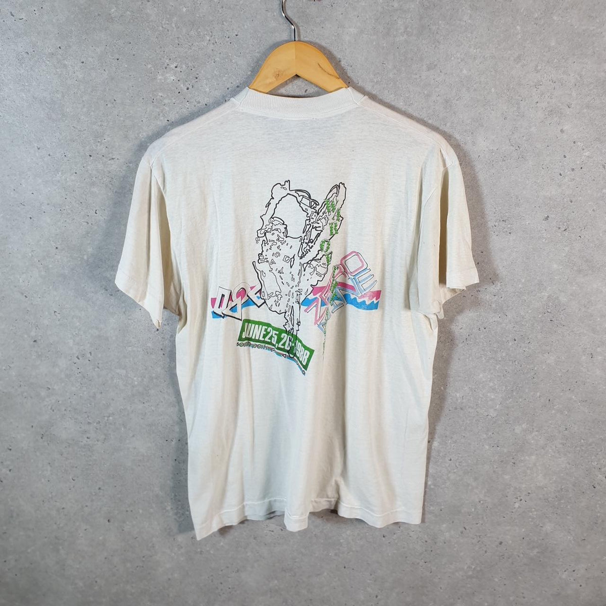 Vintage South Park 1988 Zero Nine USA Single Stitch T Shirt Men’s Medium White C8140