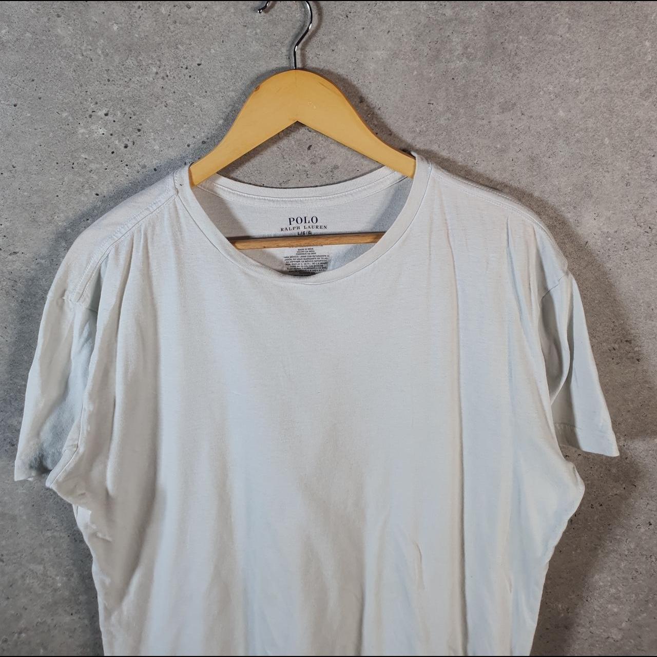 Vintage Ralph Lauren Polo T Shirt Men’s Large White Embroidered Slim Fit Pony C9073