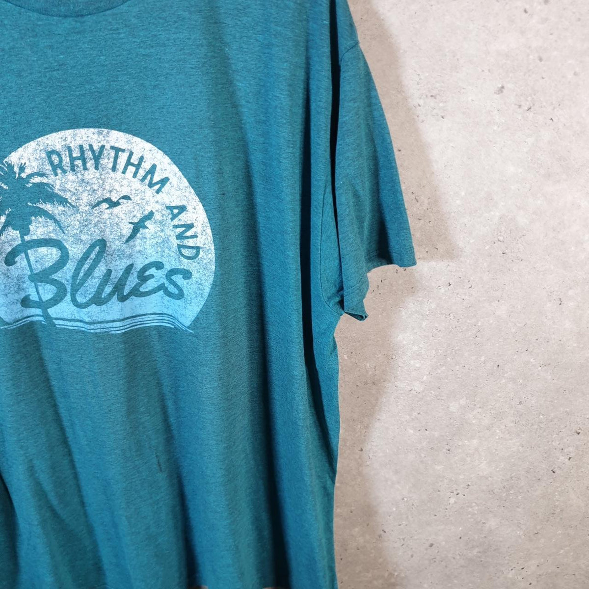 Vintage Sonoma Rhythm and Blues Graphic T Shirt Men’s 2XL Blue Casual Sports Logo