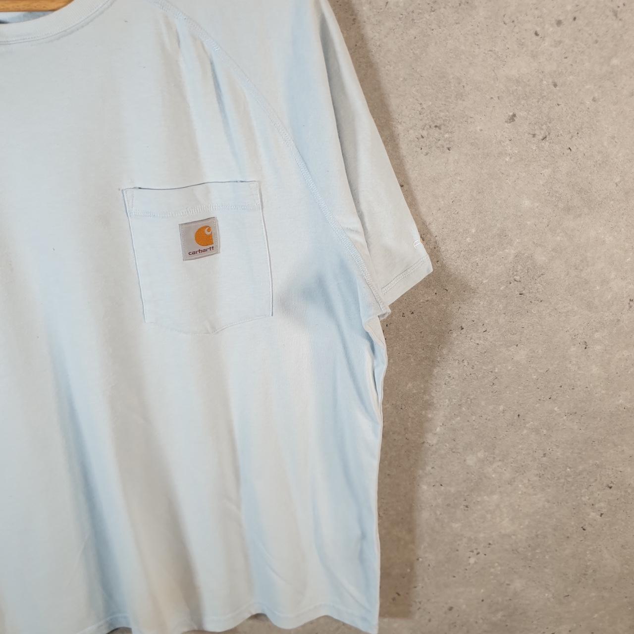 Vintage Carhartt Pocket T Shirt Mens Large Blue Workwear Chore Utility Relaxed Fit