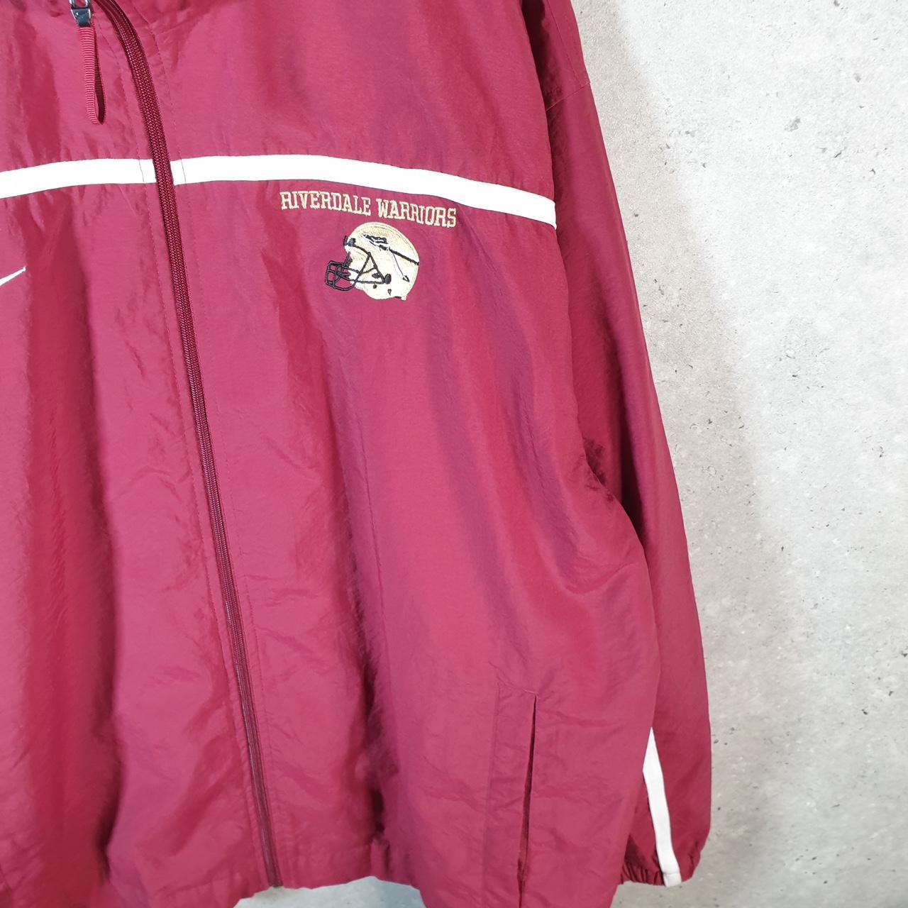 Vintage Nike Team Windbreaker Track Jacket Mens XL Burgundy Red USA Swoosh Full Zip