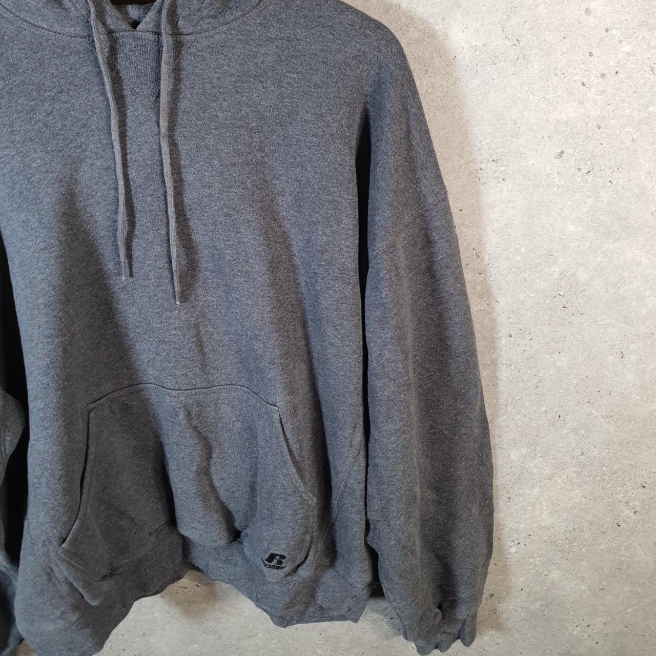 Vintage Russell Athletic Blank Hoodie Men’s Large Grey Pullover Baggy