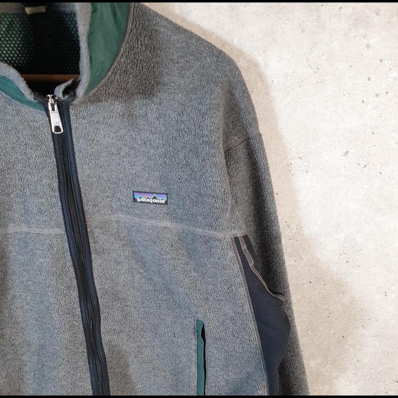 Vintage Patagonia Lightweight 90s USA Fleece Full Zip Sweatshirt Mens XL Grey