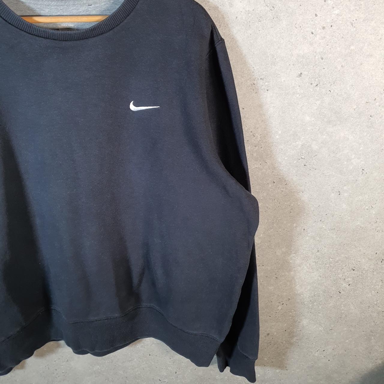 Vintage Nike Club Embroidered Sweatshirt Men’s XL Black Swoosh Y2K Pullover Logo