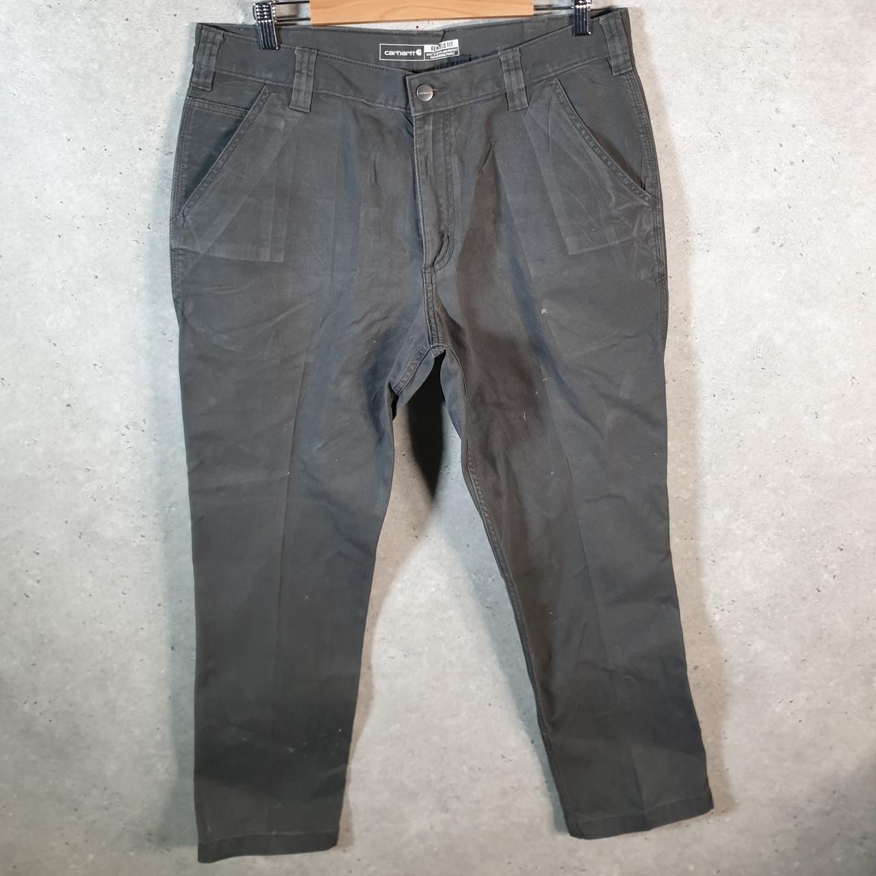 Vintage Carhartt Carpenter Trousers Mens W36 L30 Grey Relaxed Fit Workwear USA