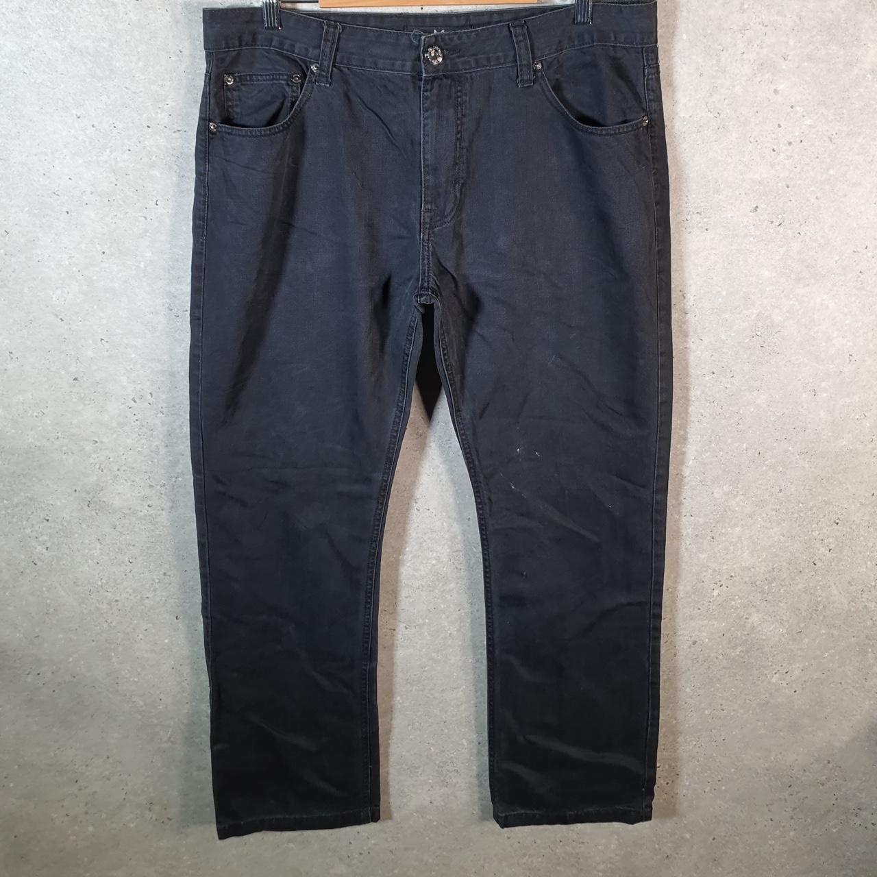 Vintage Michael Cherry Baggy Y2K Hip Hop Jeans Mens W40 Black Denim Wide Leg Big Fish Vintage