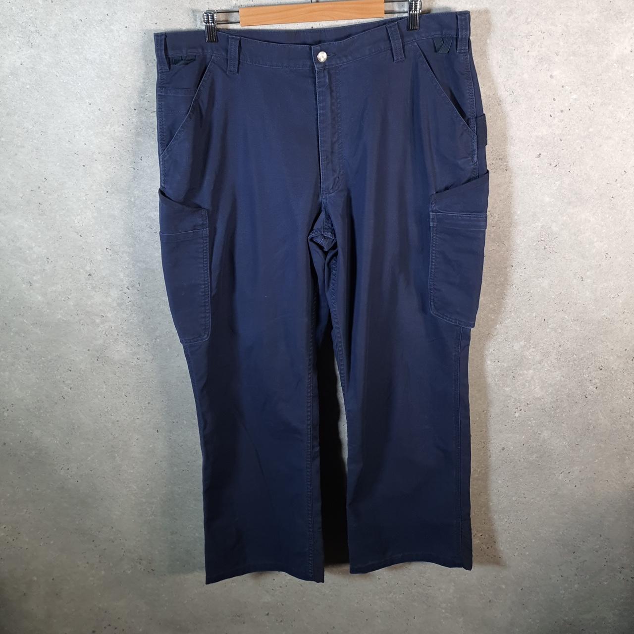 Vintage Carhartt Carpenter Trousers Mens W40 L28 Navy Blue Dungaree Fit Workwear USA