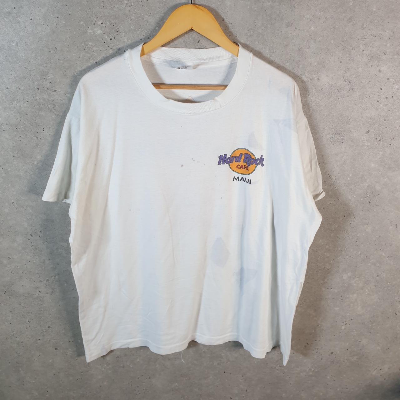 Vintage Hard Rock Cafe Maui 90s USA Single Stitch T Shirt Men’s XL White