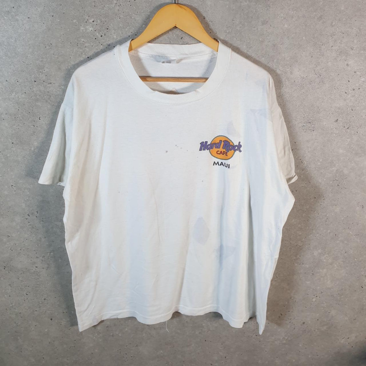 Vintage Hard Rock Cafe Maui 90s USA Single Stitch T Shirt Men’s XL White