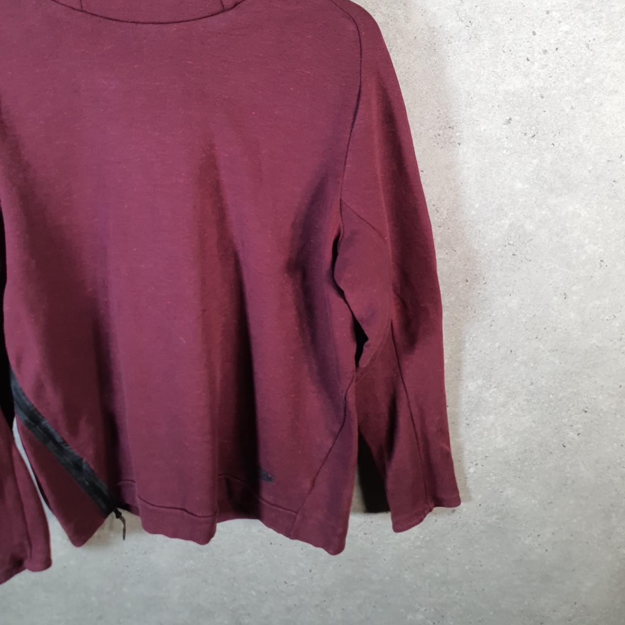Vintage Nike Tech Snood Hoodie Men’s Medium Burgundy Swoosh Y2K Pullover