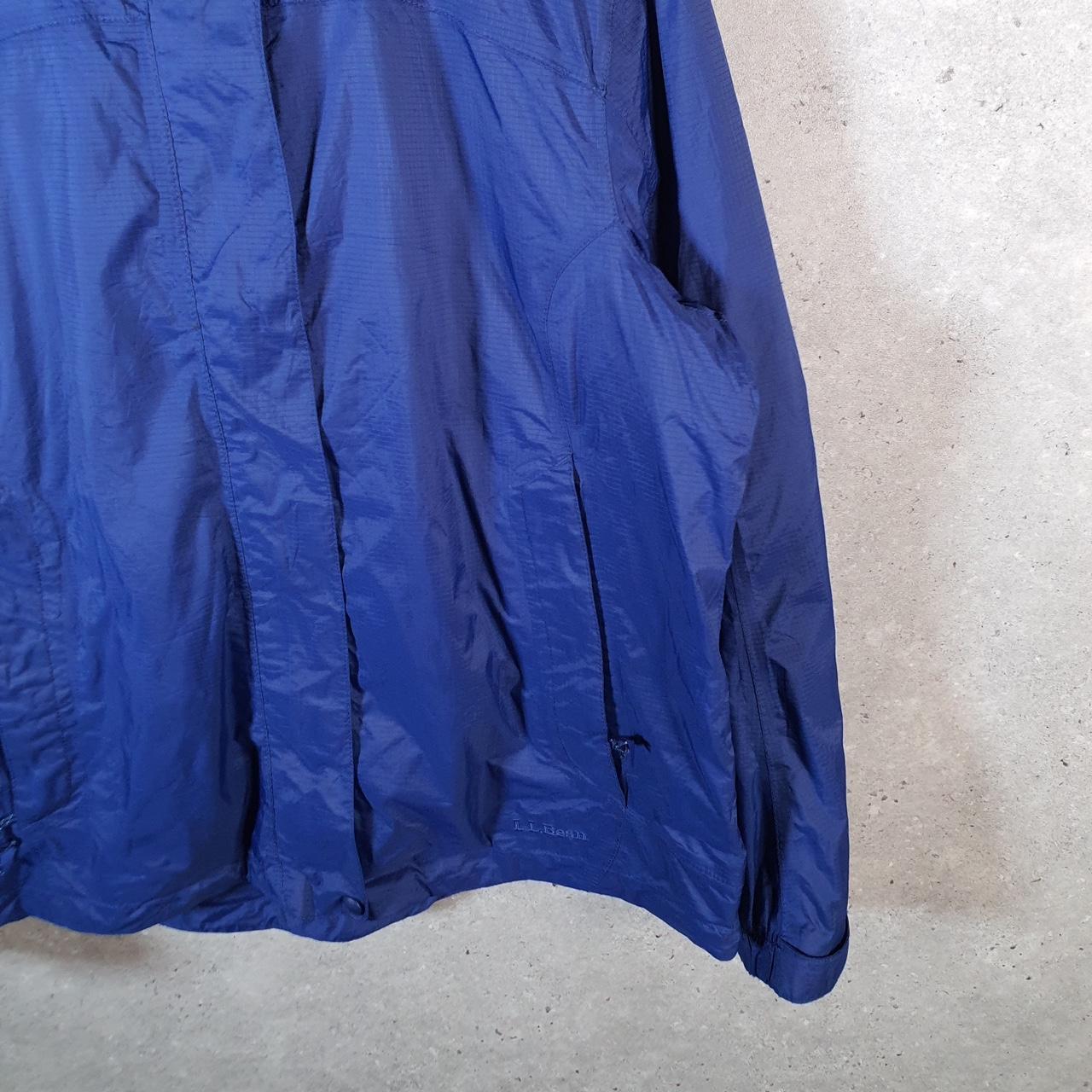 Vintage L.L. Bean Outdoors Nylon Jacket Mens Large Blue Waterproof Hooded
