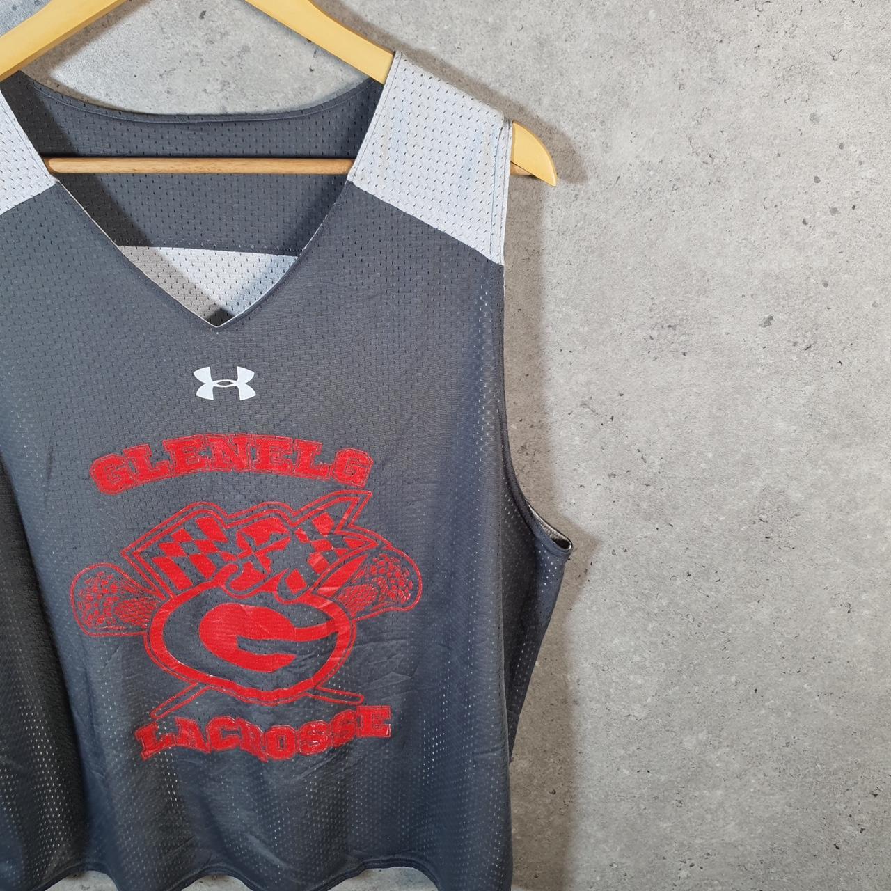 Vintage Under Armour Glenelg Lacrosse Vest Jersey Mens Large Grey