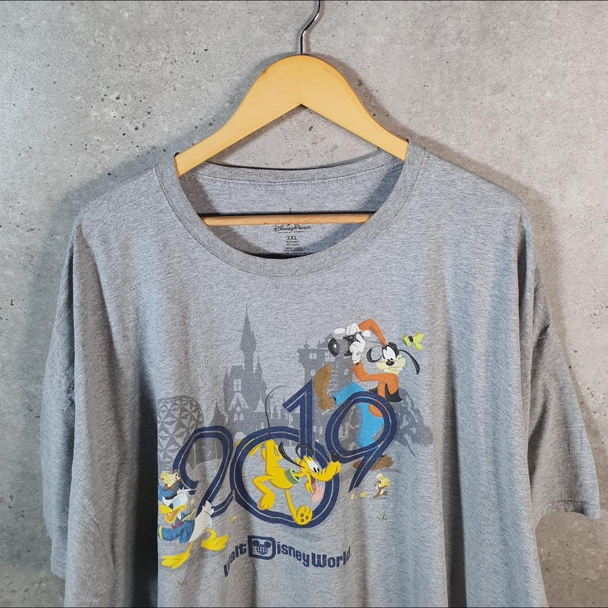 Vintage Disney Land Mickey Mouse T Shirt Shirt Men’s  3XL Grey Graphic Cartoon C9964