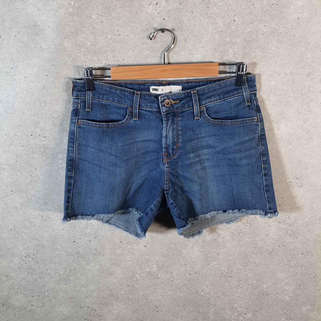 Vintage Levi’s Cut Off Shorts Jorts Cargo Womens W28 Blue Relaxed Denim