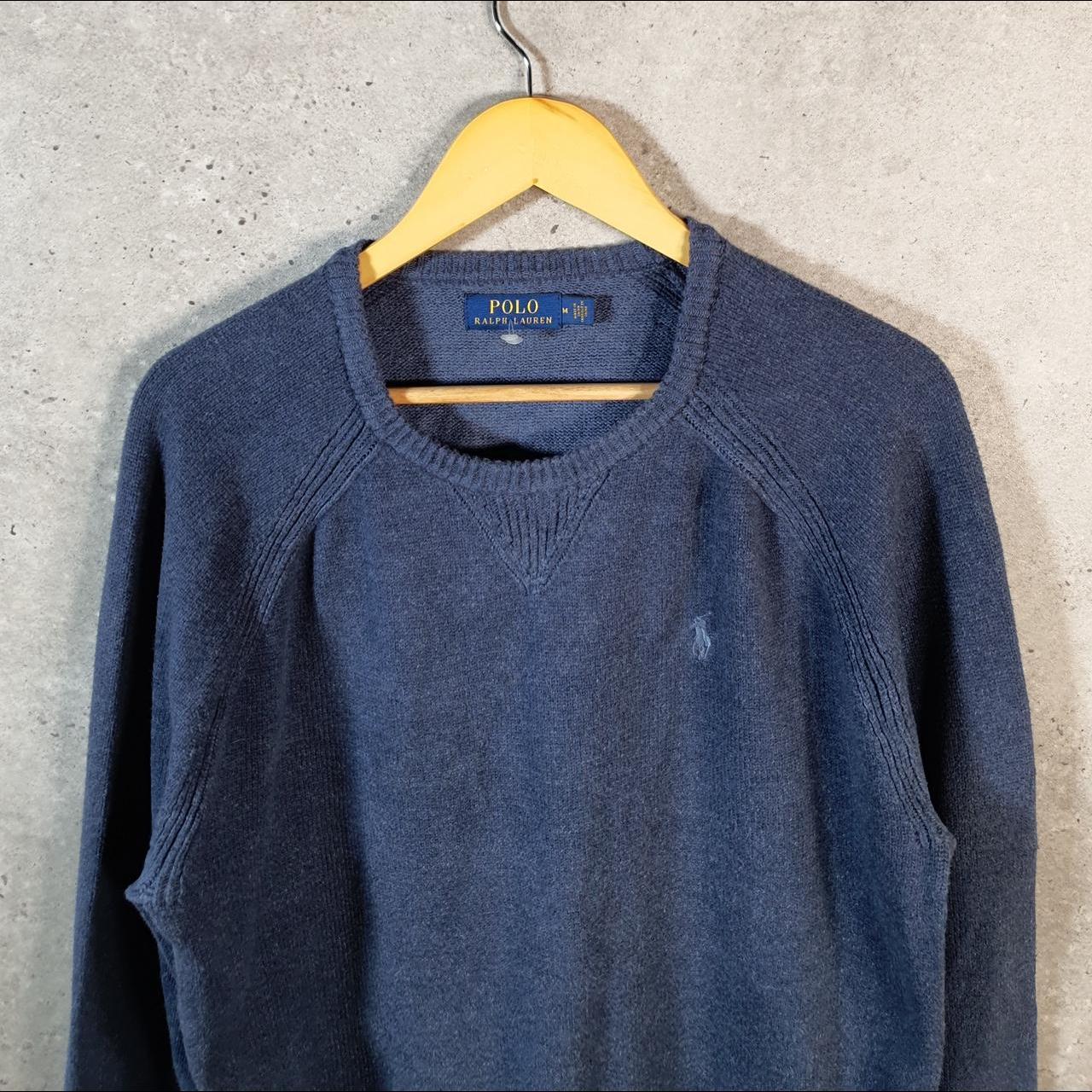Vintage Ralph Lauren Polo Heavyweight Sweatshirt Men’s Medium Blue Pullover Pony C8854