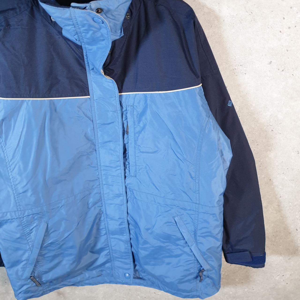 Vintage Columbia Windbreaker Track Jacket Womens Large Blue USA Athletic