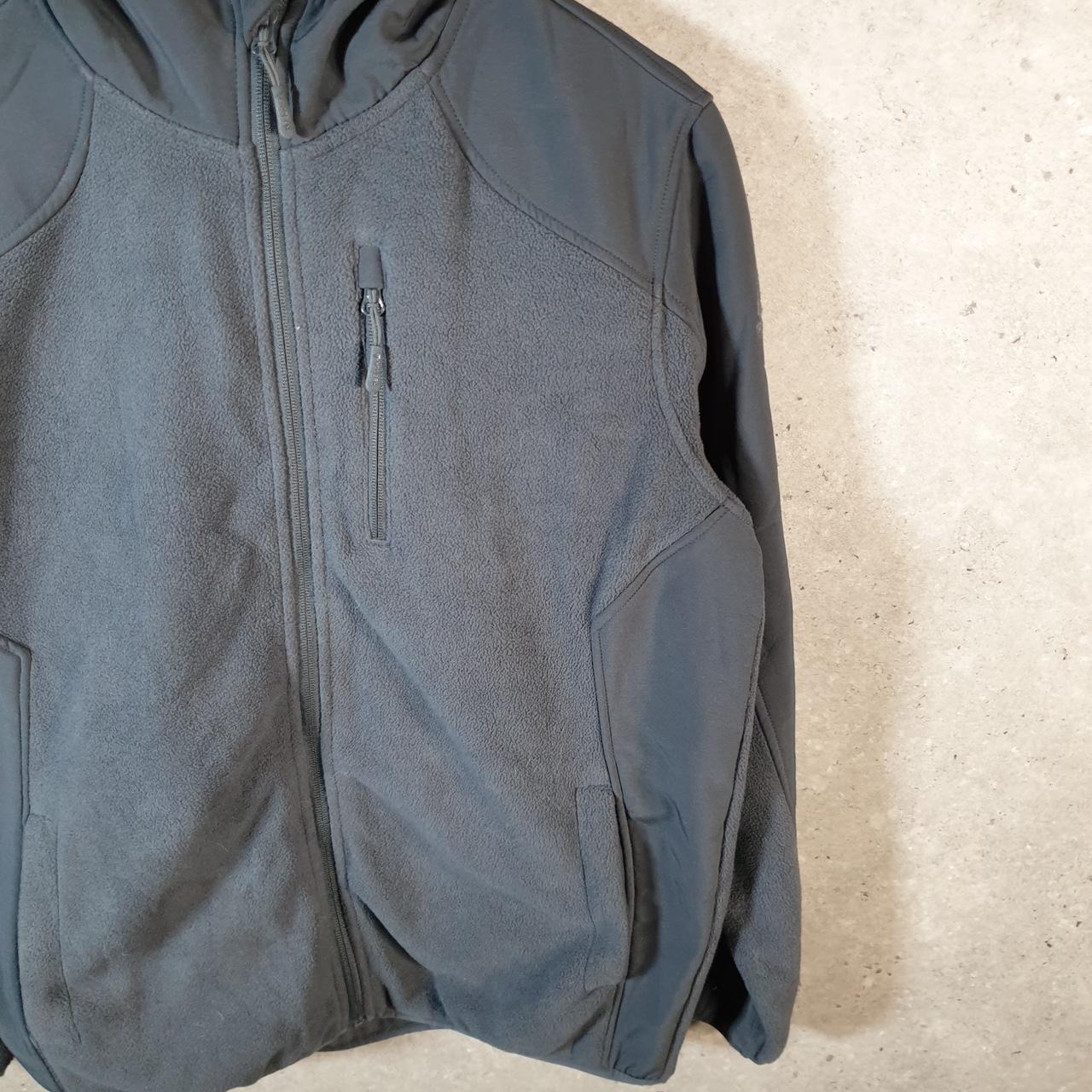 Reebok Full Zip Fleece Hoodie Mens Medium Grey Embroidered Logo