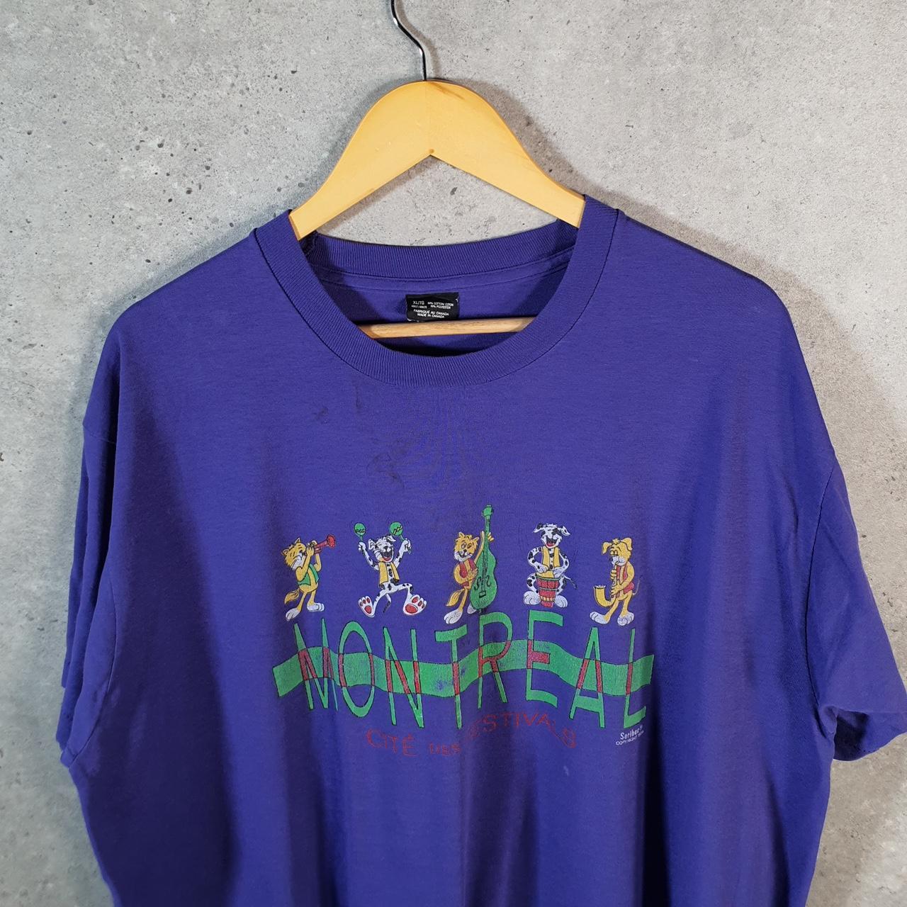 Vintage Montreal Festival USA 90s Single Stitch T Shirt Men’s Large Purple C8735