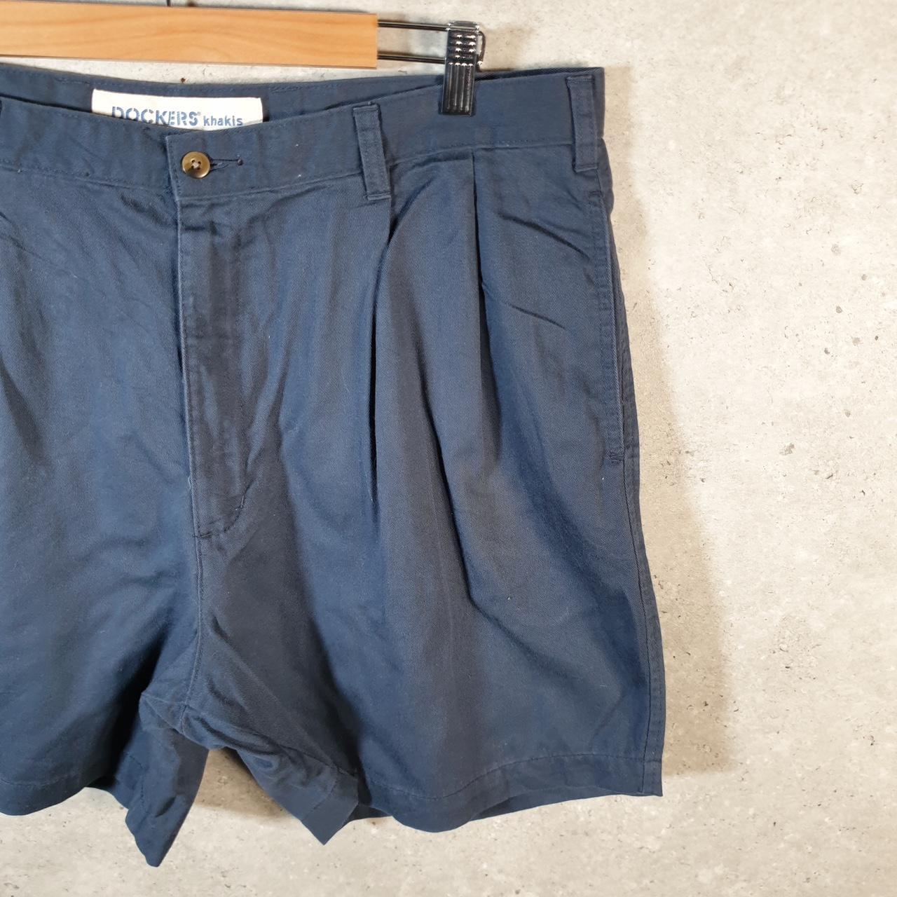 Vintage Dockers Shorts Jorts Cargo Men’s W38 Navy Blue Baggy Cotton