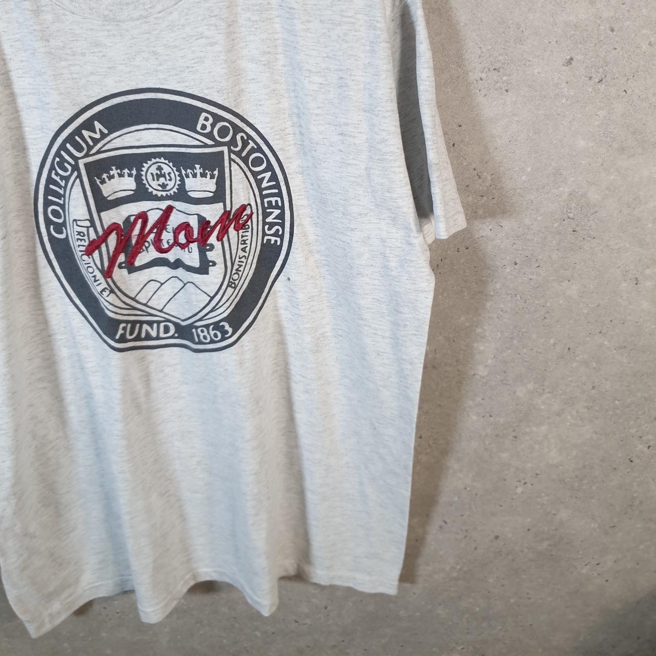 Vintage Oneita Power Collegium Bostoniense 90s USA Single Stitch T Shirt Men’s XL Grey