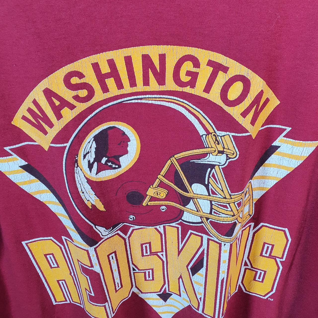 Vintage Trench Washington NFL 90s Graphic USA Single Stitch T Shirt Men’s Medium Red C9661