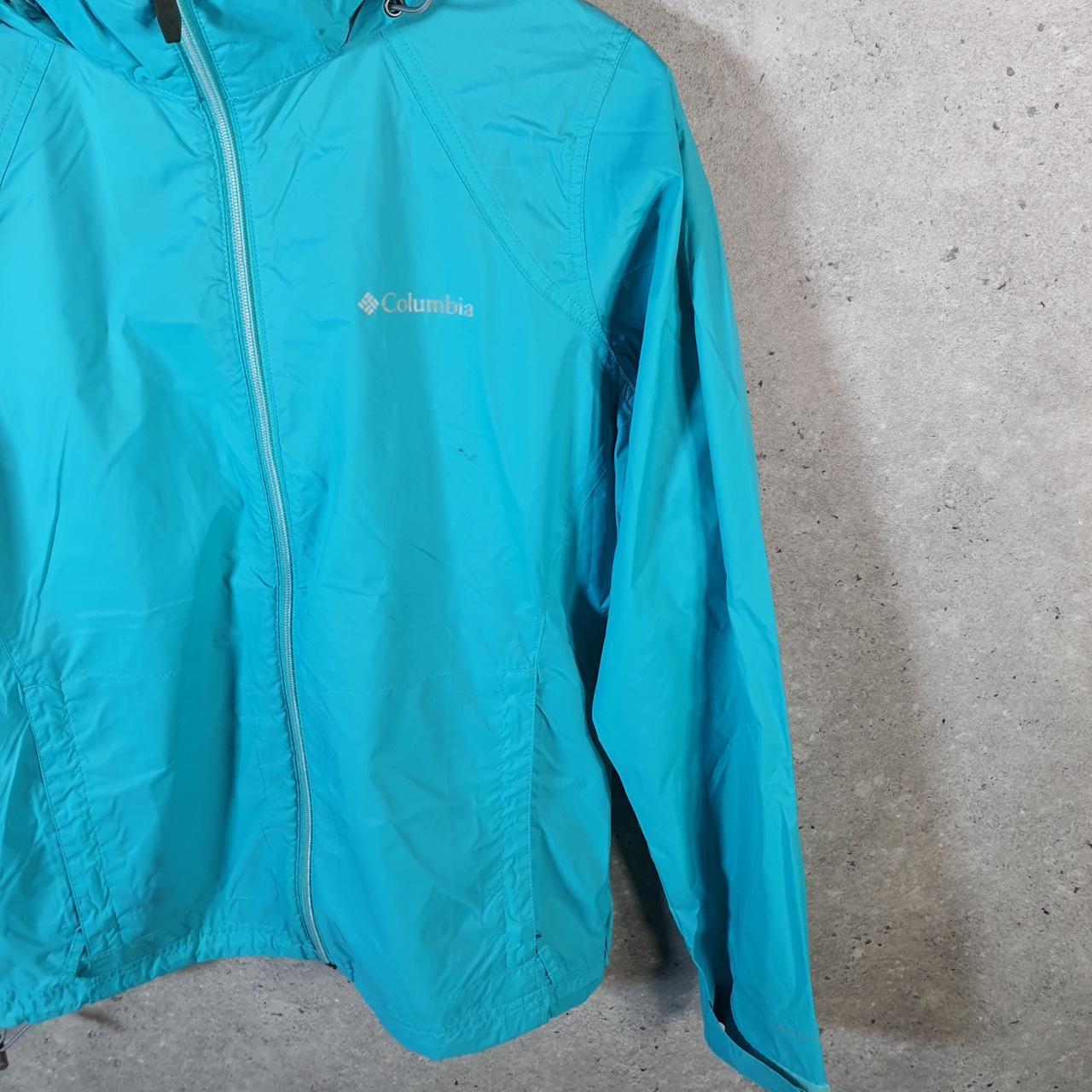 Vintage Columbia Windbreaker Track Jacket Womens Medium Blue USA Athletic