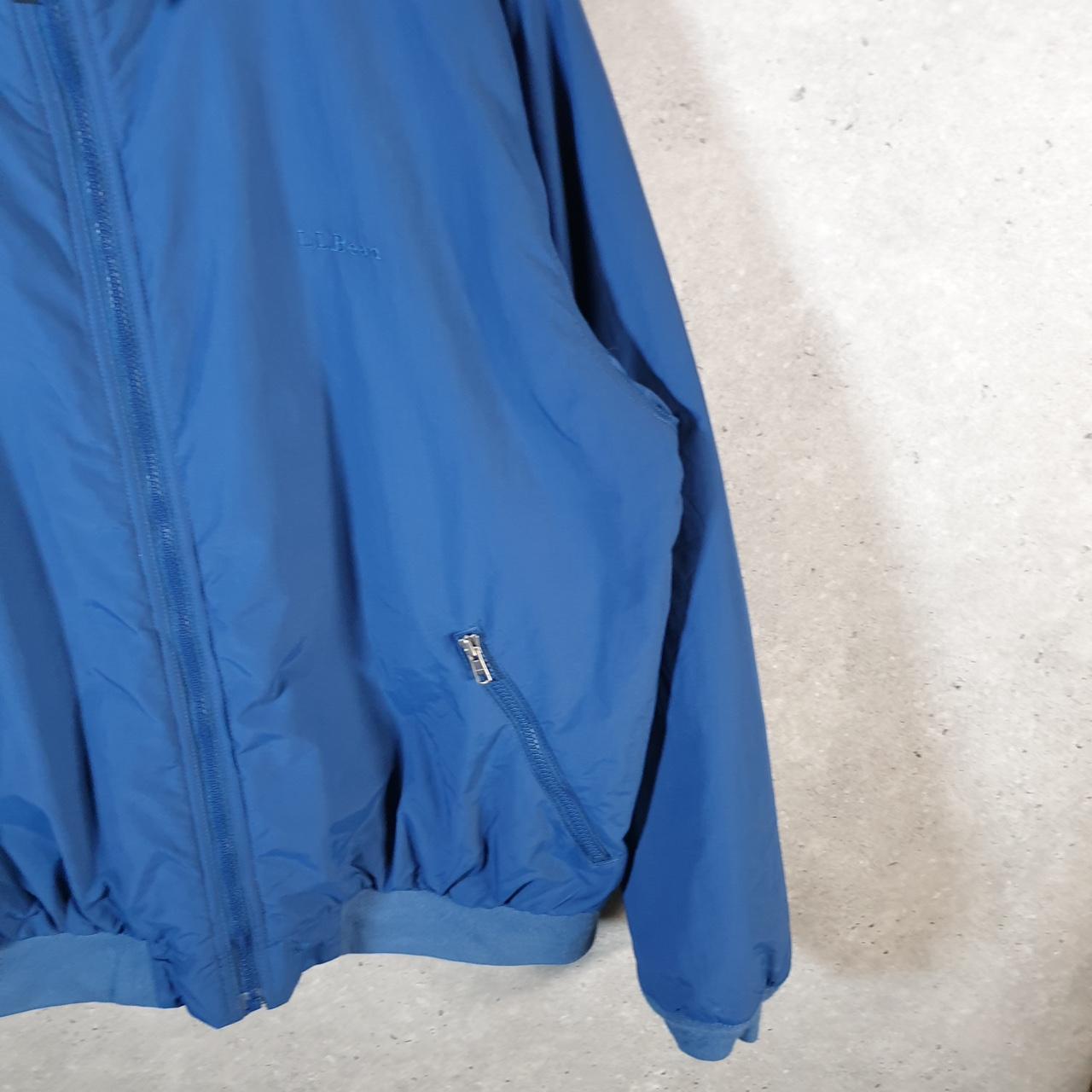 Vintage L.L. Bean Thinsulate Outdoors Warm Up Nylon Jacket Mens XL Blue Full Zip Waterproof