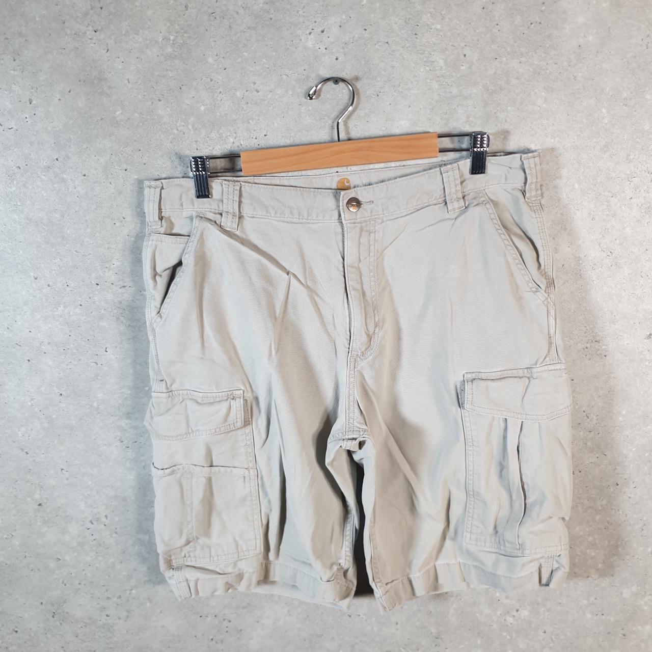 Vintage Carhartt Baggy Carpenter Shorts Jorts Cargo Men’s W38 Brown Relaxed Fit Workwear