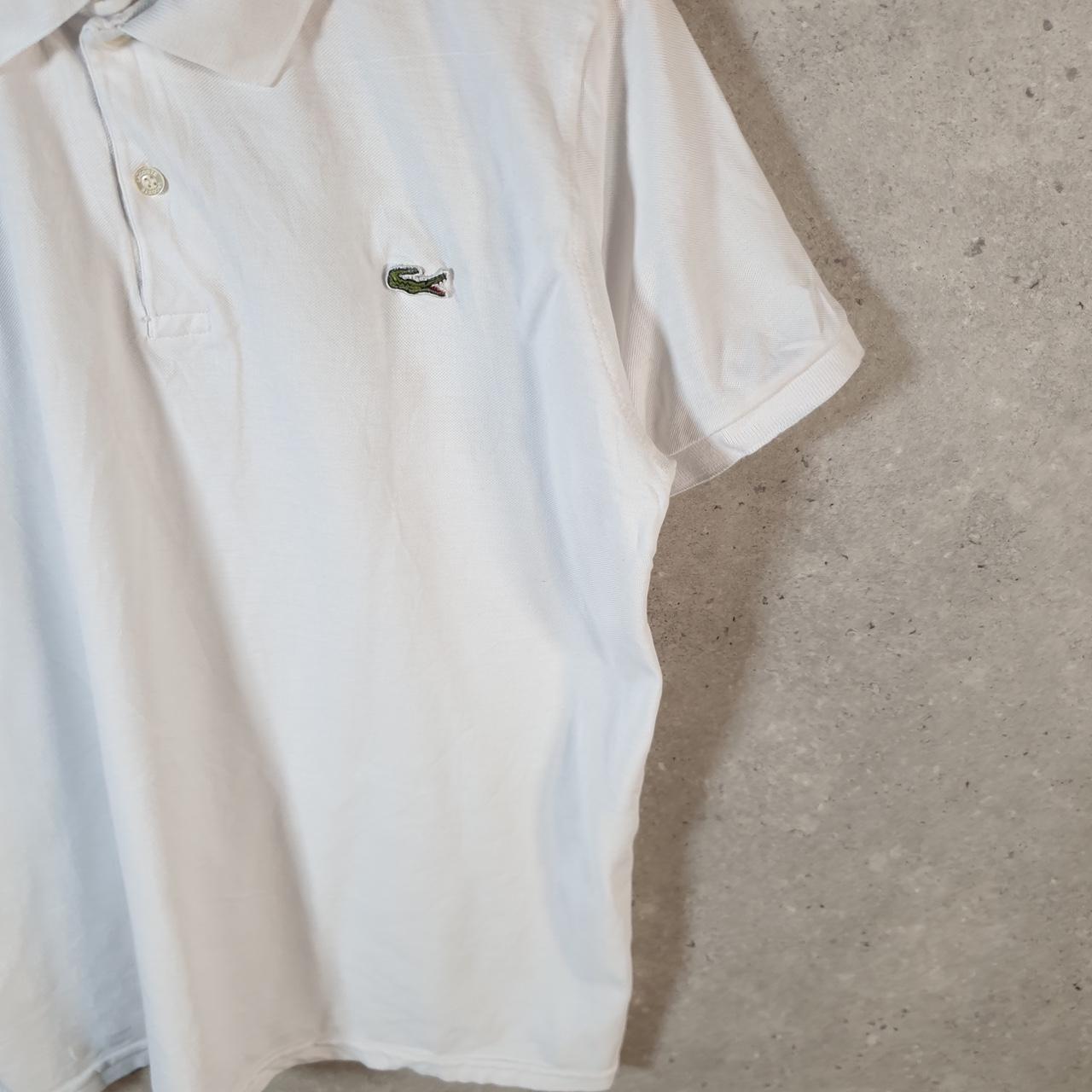 Vintage Lacoste Polo Shirt Men’s Small White Classic Fit Embroidered Logo
