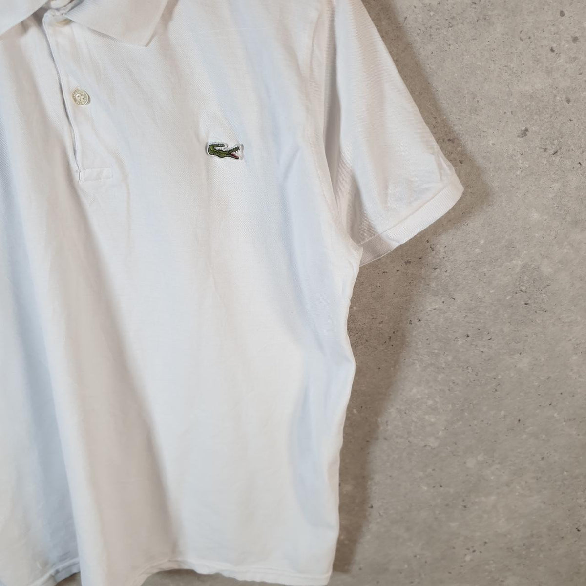 Vintage Lacoste Polo Shirt Men’s Small White Classic Fit Embroidered Logo