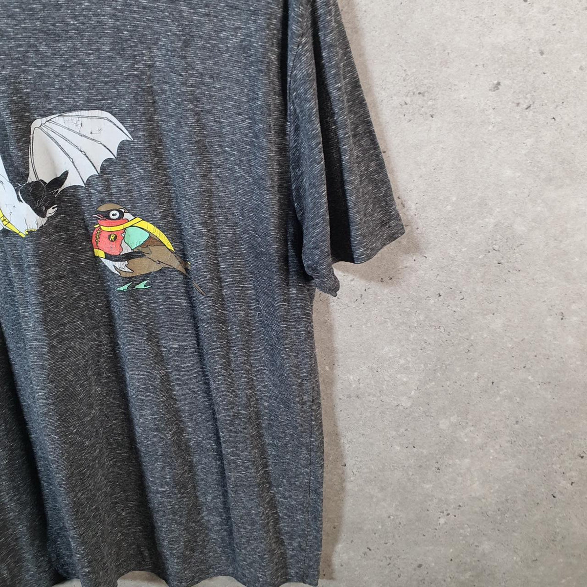 Vintage Batman & Robbin T Shirt Men’s Large Grey Graphic Cartoon