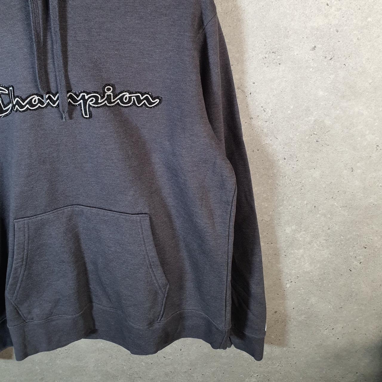 Vintage Champion Hoodie Men’s Large Grey Pro Sport Spellout Pullover