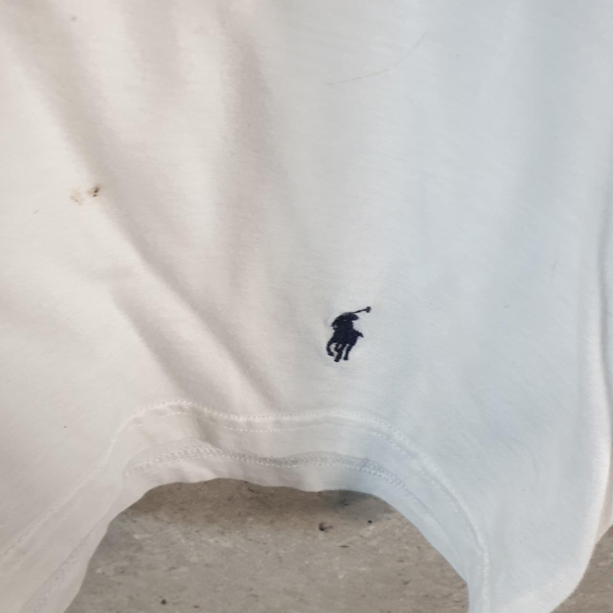 Vintage Ralph Lauren Polo Sport T Shirt Men’s Large White Classic Fit Embroidered Pony C8595