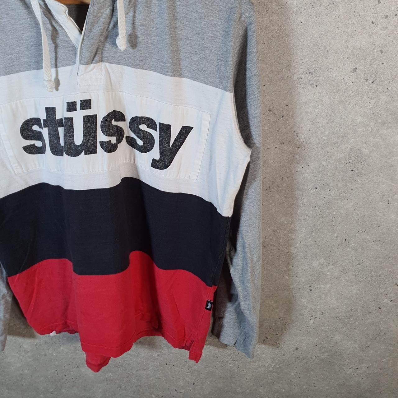 Vintage Stussy Spellout Hoodie Men’s Medium Grey Pullover Spellout Logo