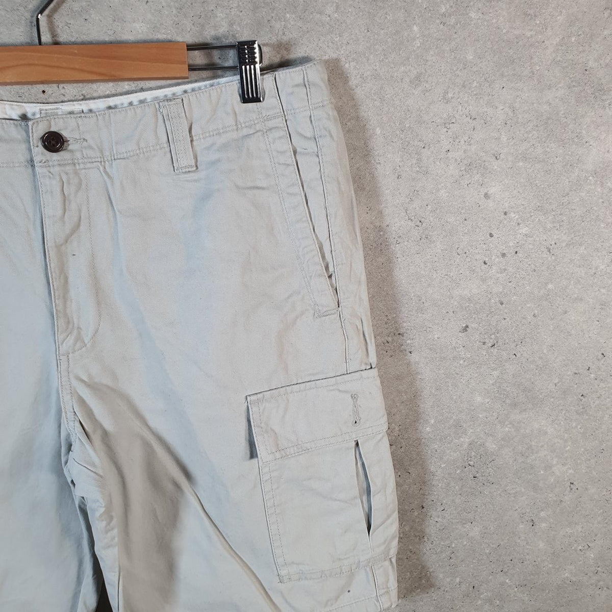 Vintage Dockers Chino Shorts Jorts Cargo Men’s W36 Beige Baggy Cotton A4405