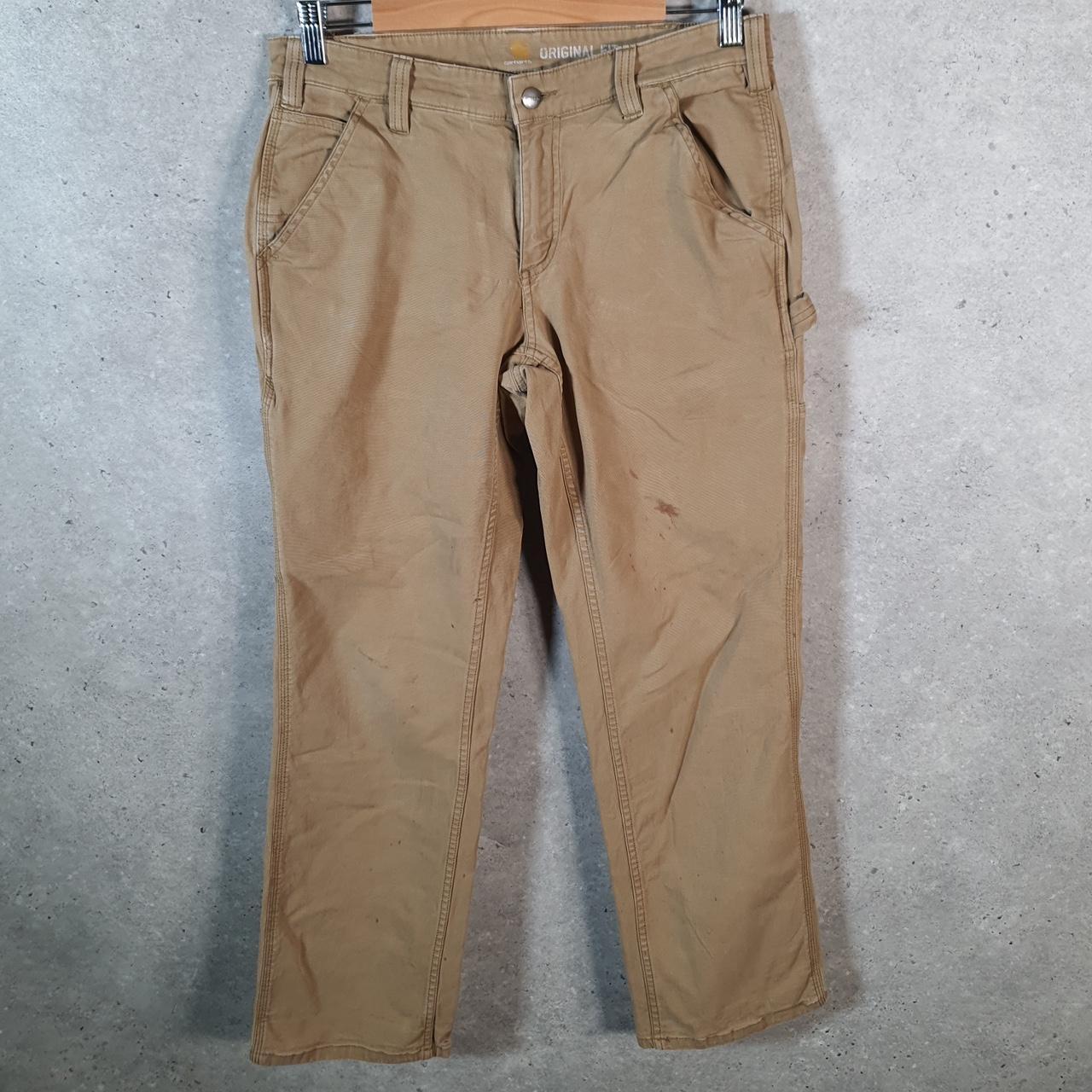 Vintage Carhartt Carpenter Trousers Womens W30 L30 Brown Original Fit Workwear USA