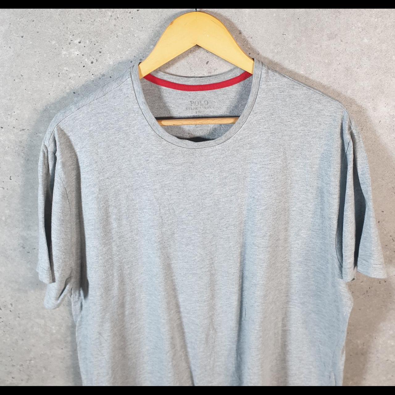 Vintage Ralph Lauren Polo T Shirt Men’s Large Grey Embroidered Classic Fit Pony C9036